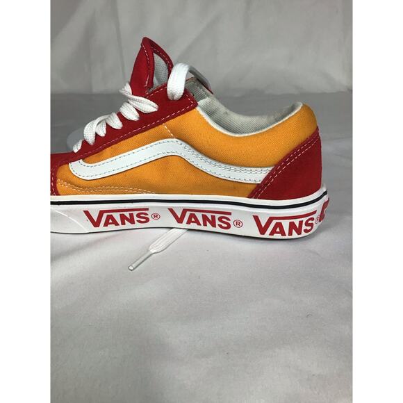 Vans Women Sneakers Sz.6.5 Red/Orange/ White. NWOT ComfyCush ol’ Skool mix tape - Picture 4 of 9